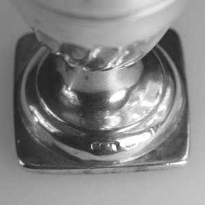 An antique Victorian English sterling solid silver pedestal Pepper Pot C.1896