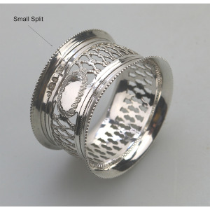 A top-quality antique English solid silver pierced Napkin Ring Sheffield C.1911