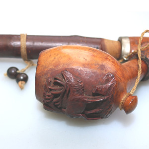 An antique Bavarian Black Forest carved Smokers Pipe C. late 19th/early 20thC