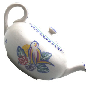 A scarce Art Deco Carter Stabler Adams Poole Pottery hand-painted Teapot C.1920