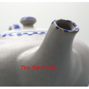 A scarce Art Deco Carter Stabler Adams Poole Pottery hand-painted Teapot C.1920