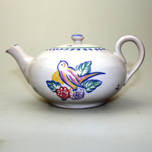 A scarce Art Deco Carter Stabler Adams Poole Pottery hand-painted Teapot C.1920