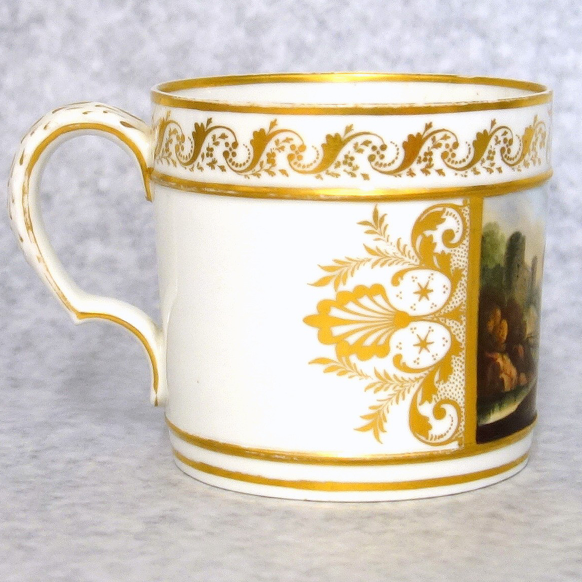 Antique Regency Derby porcelain hand painted & gilded Porter Mug C.early 19thC