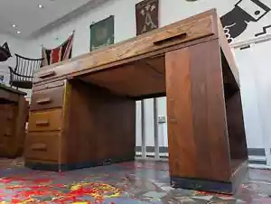 Rare 1930s Oak Architects/Artists Plan Desk or Chest. Antique/Vintage/Heals