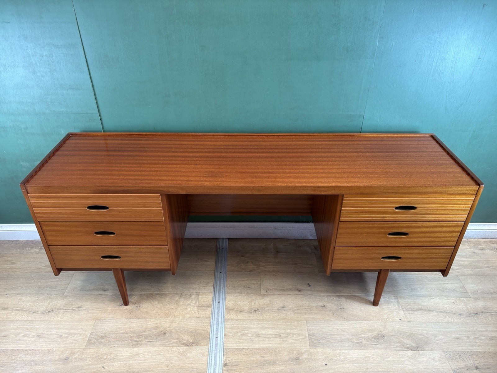 Retro Vintage Mid Century Teak Desk/Dressing Table By Austin Suite-Courier