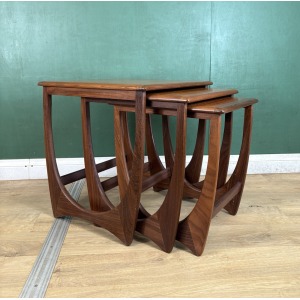 Retro Vintage Mid Century Teak G Plan Astro Nest Of Tables