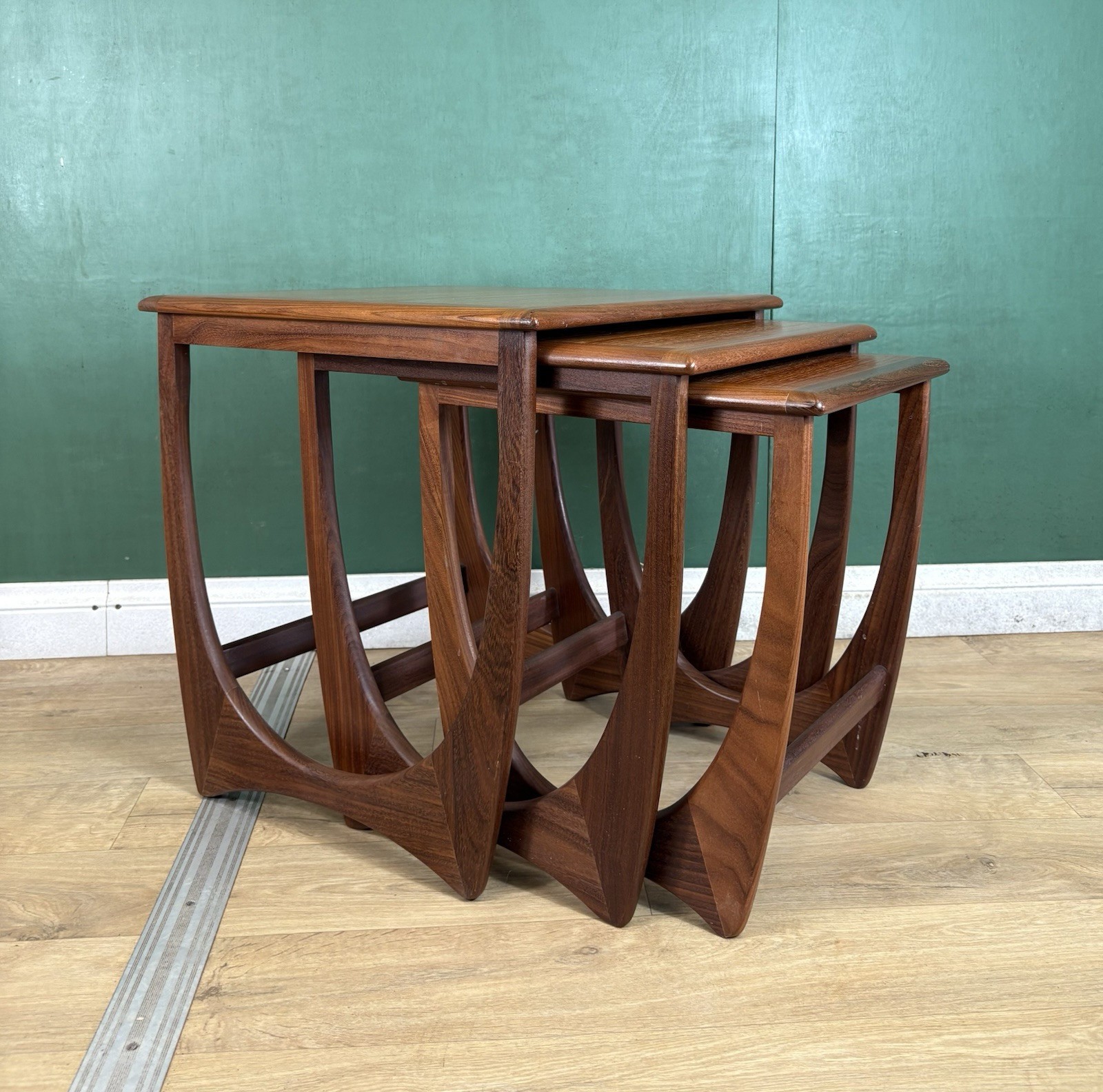 Retro Vintage Mid Century Teak G Plan Astro Nest Of Tables