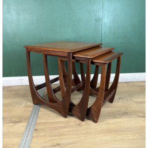 Retro Vintage Mid Century Teak G Plan Astro Nest Of Tables