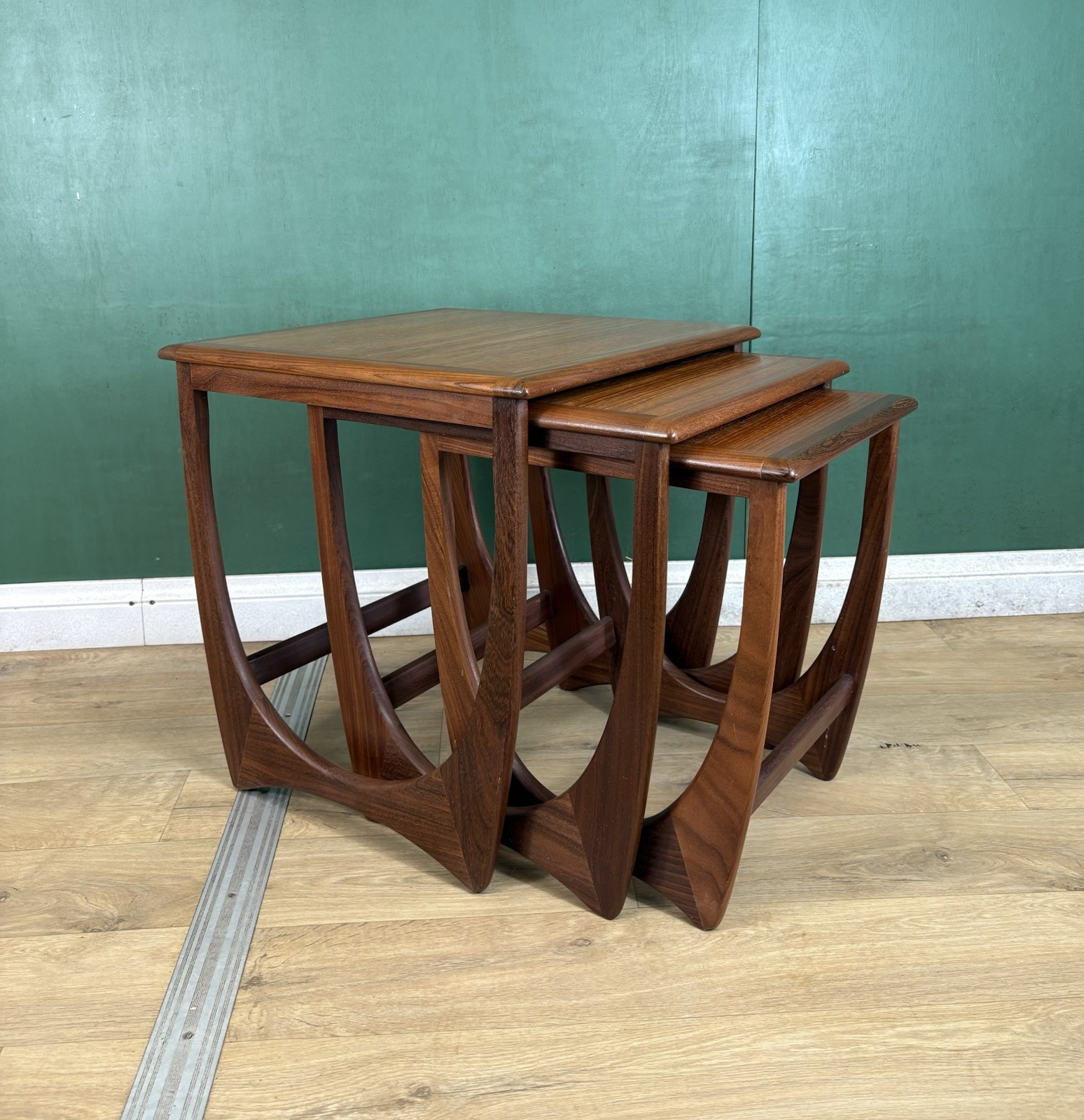 Retro Vintage Mid Century Teak G Plan Astro Nest Of Tables