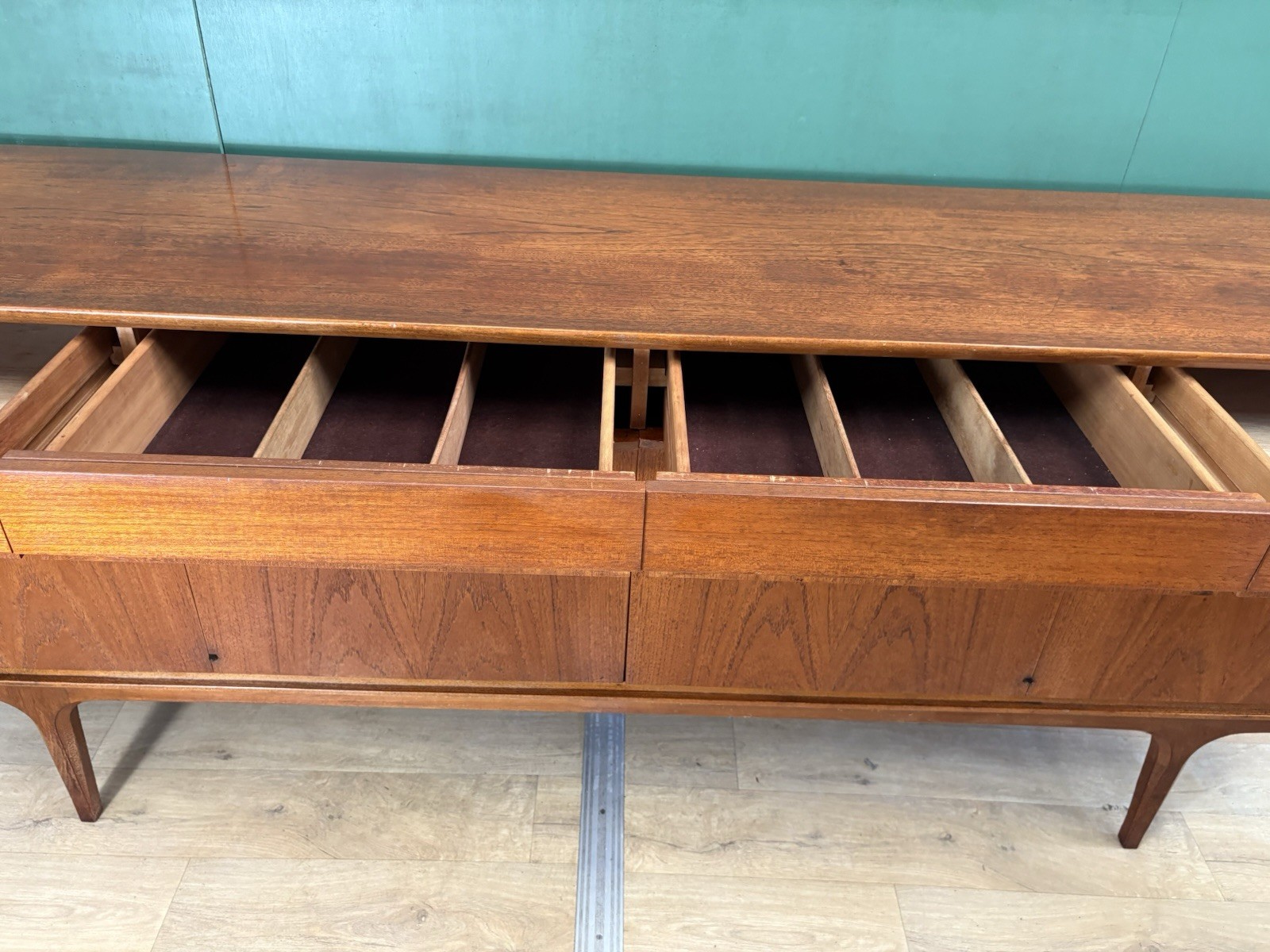 Retro Vintage Mid Century Teak Sideboard By Austin Suite-Courier
