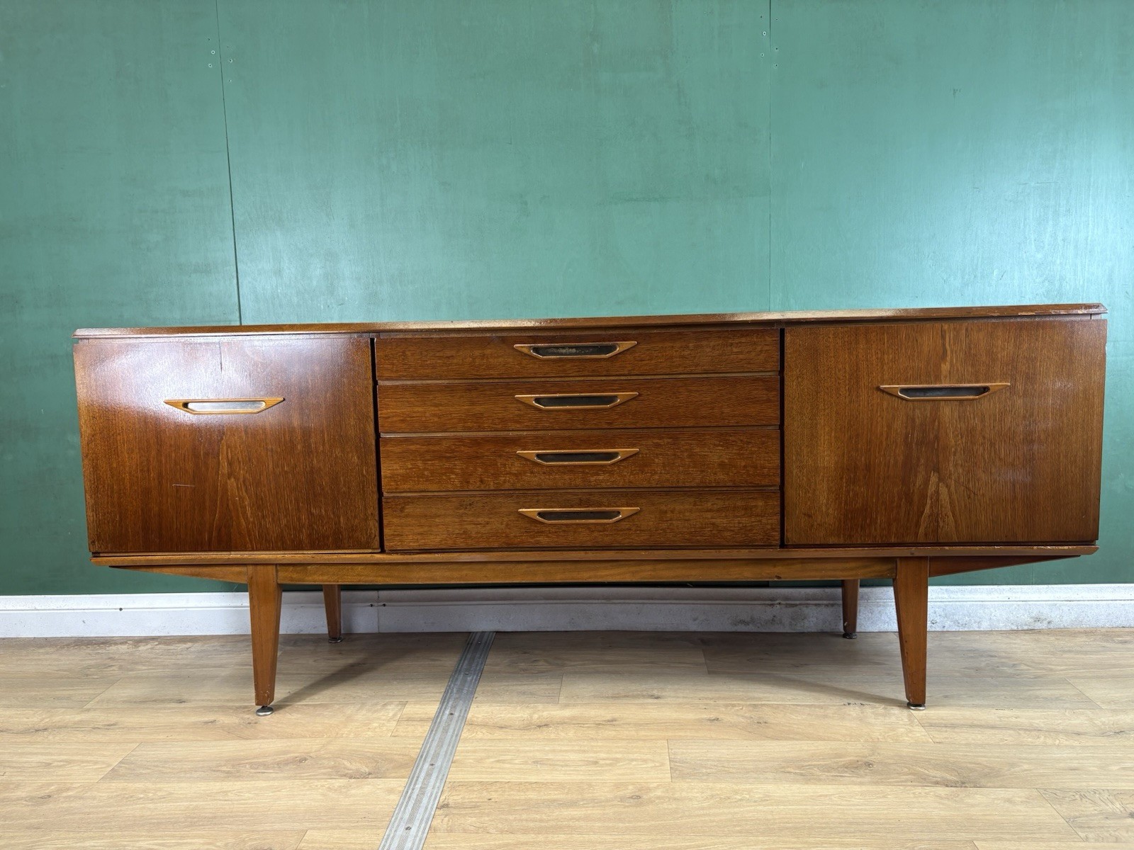 Retro Vintage Mid Century Teak Sideboard By Jentique Furniture-Courier