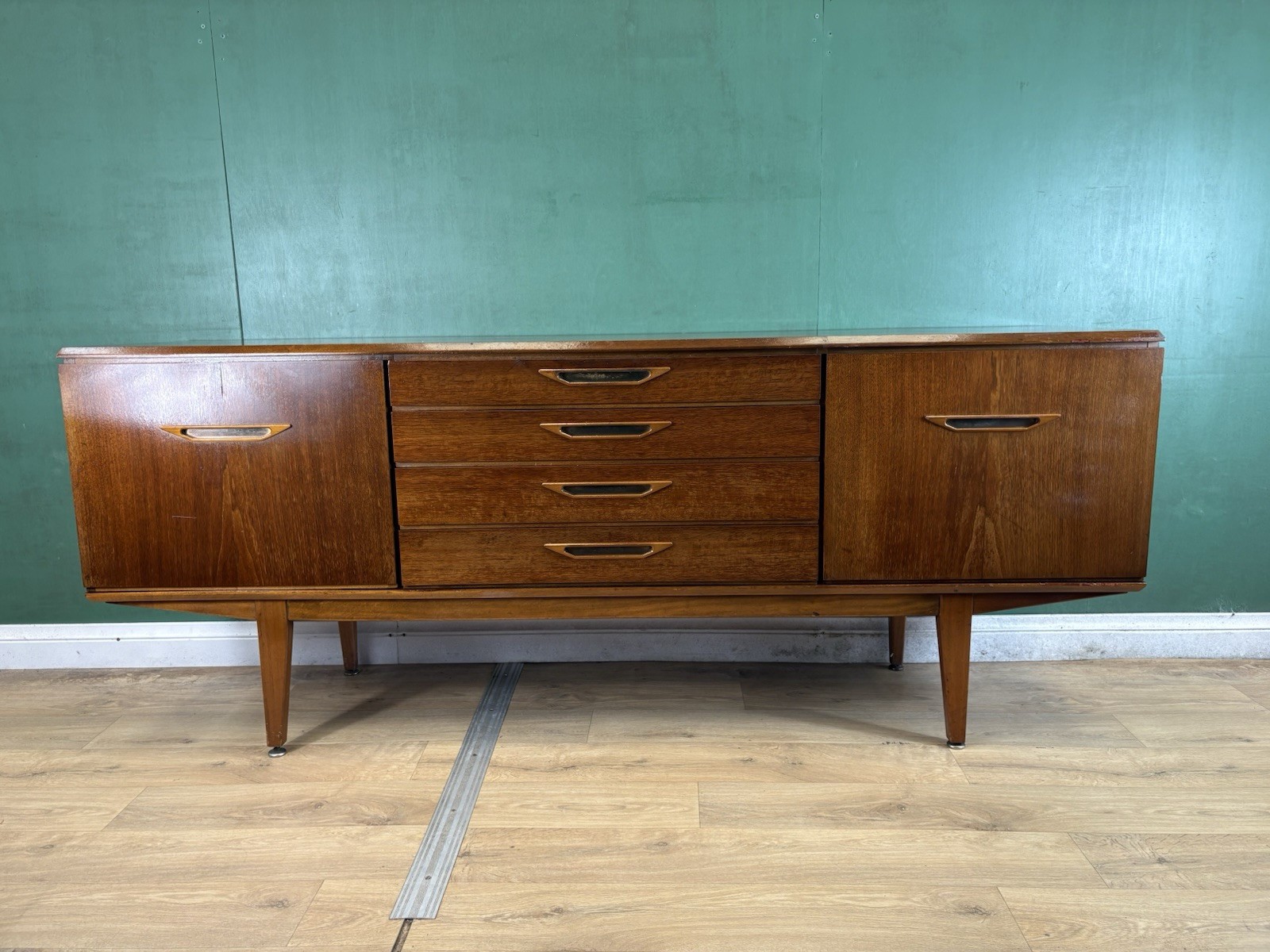 Retro Vintage Mid Century Teak Sideboard By Jentique Furniture-Courier