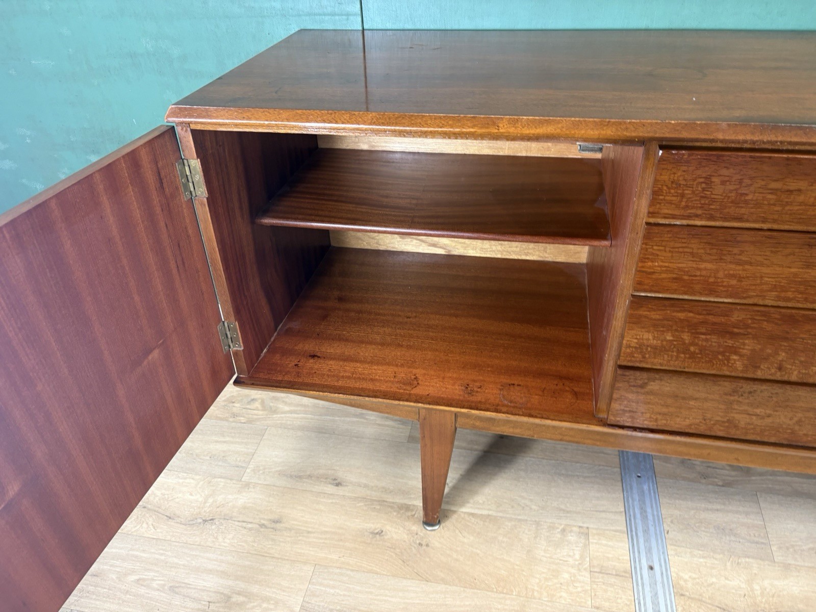 Retro Vintage Mid Century Teak Sideboard By Jentique Furniture-Courier