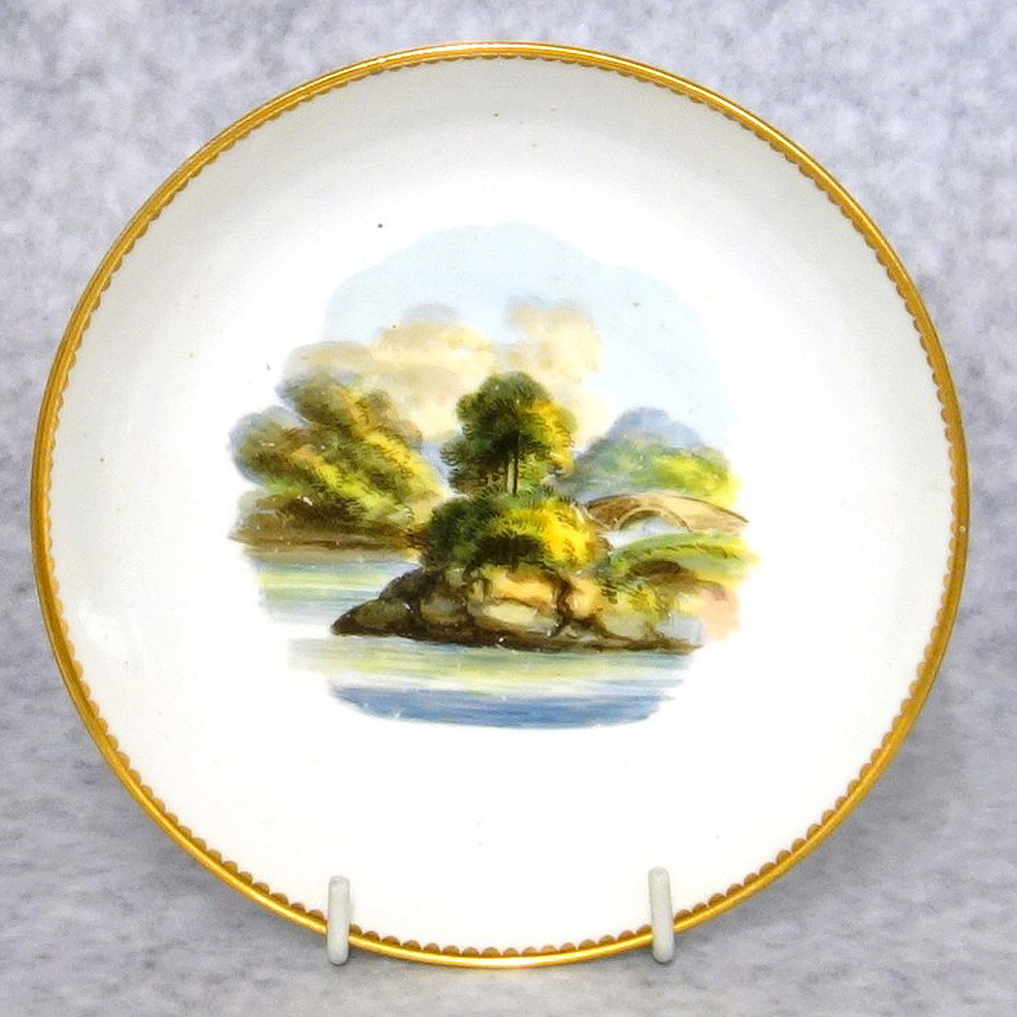 An antique Georgian Spode porcelain hand-painted Coffee Can & Saucer C.1812