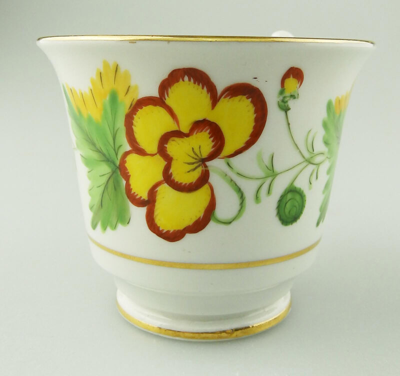 An unusual antique Georgian Spode porcelain hand-painted Coffee Cup C.1810+