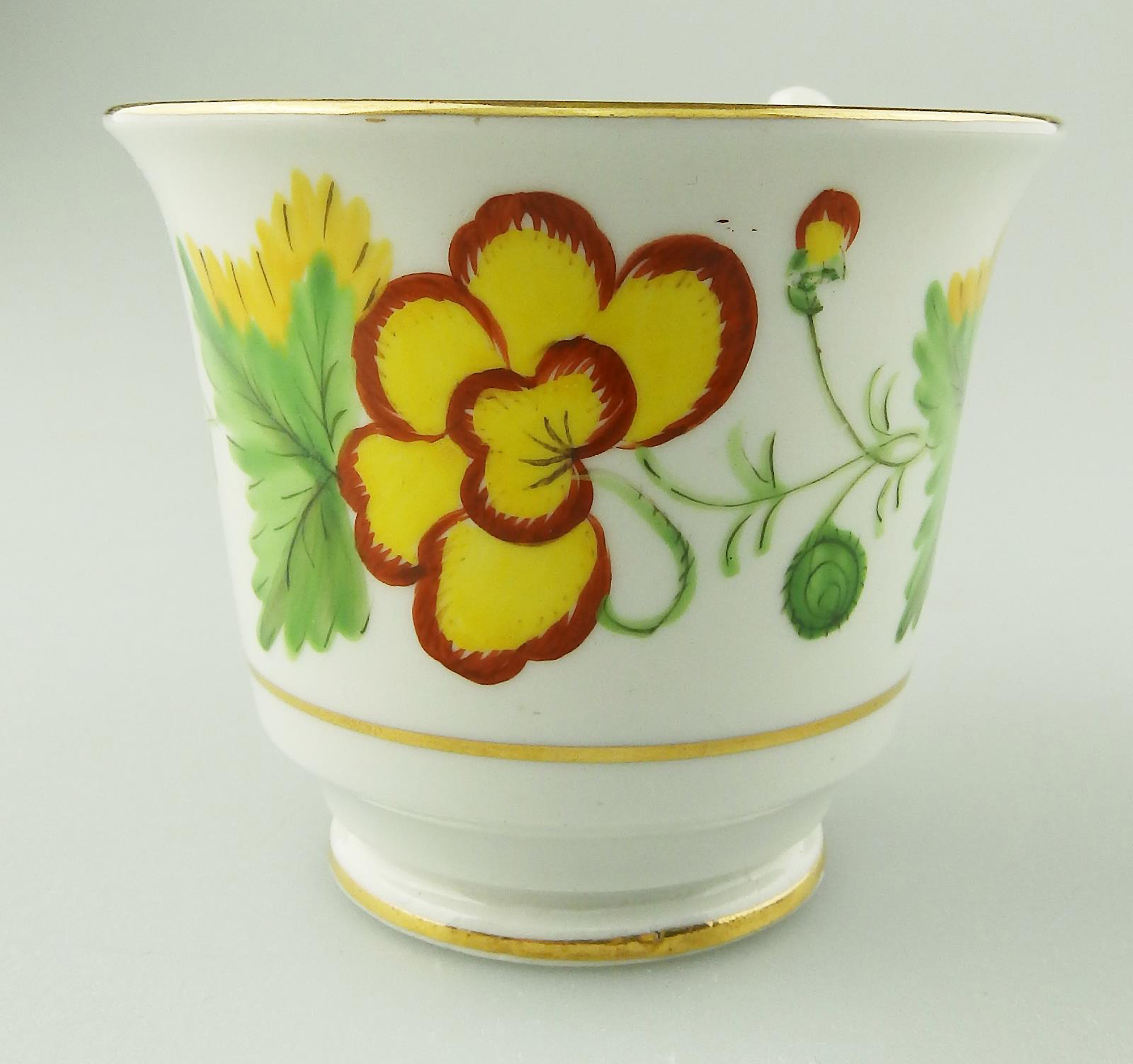 An unusual antique Georgian Spode porcelain hand-painted Coffee Cup C.1810+
