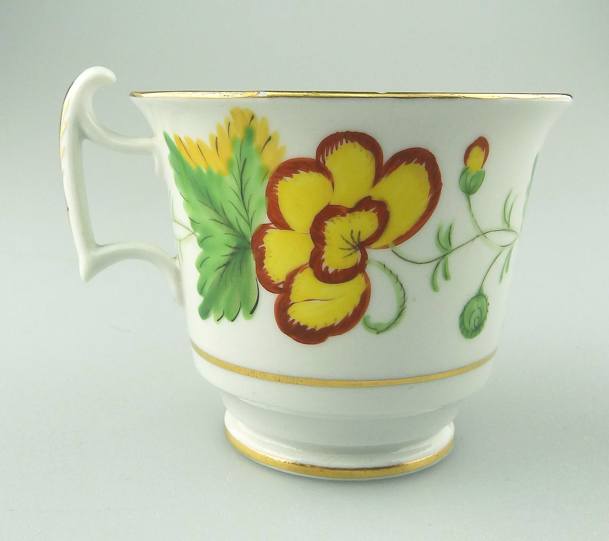 An unusual antique Georgian Spode porcelain hand-painted Coffee Cup C.1810+