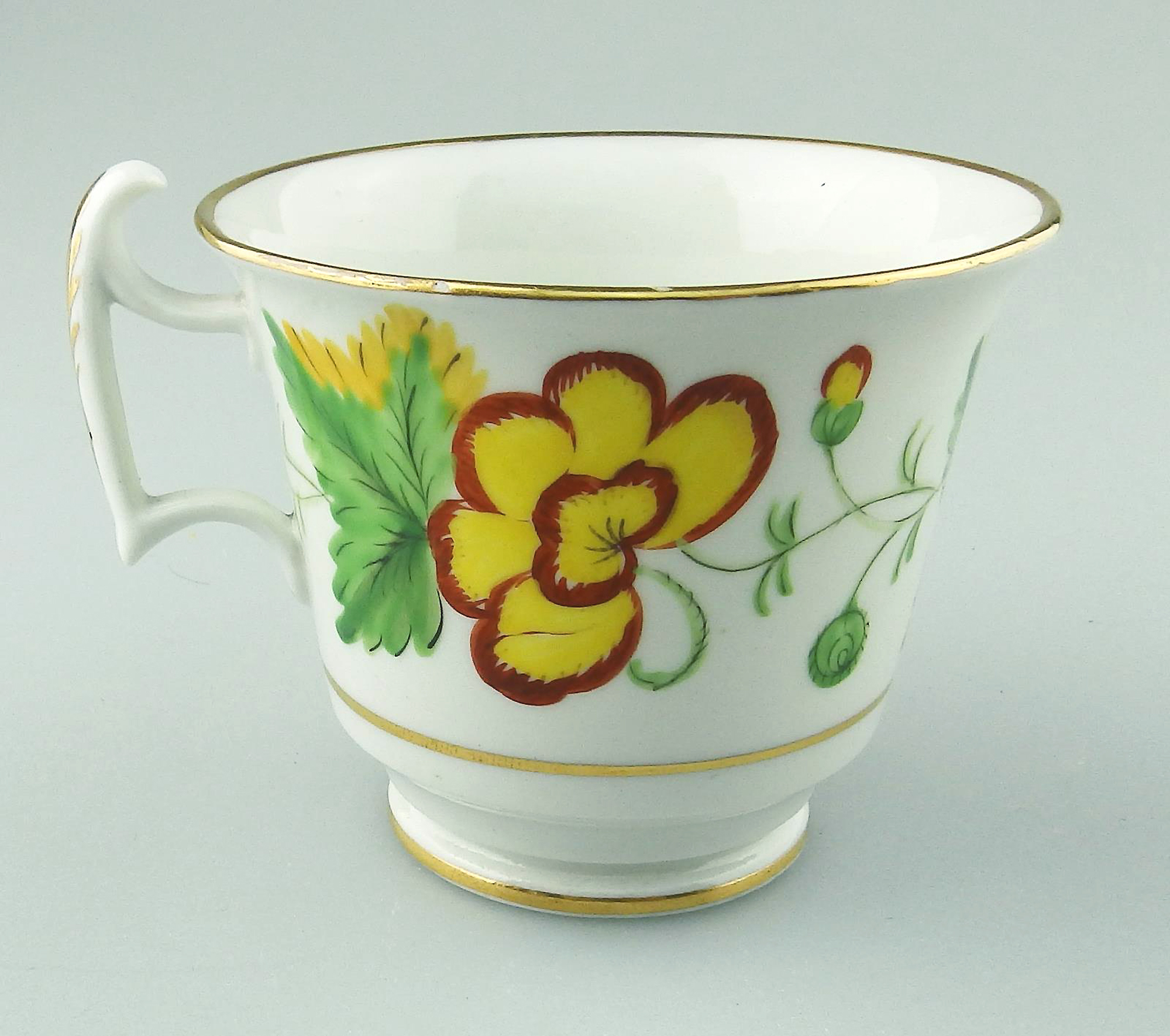 An unusual antique Georgian Spode porcelain hand-painted Coffee Cup C.1810+