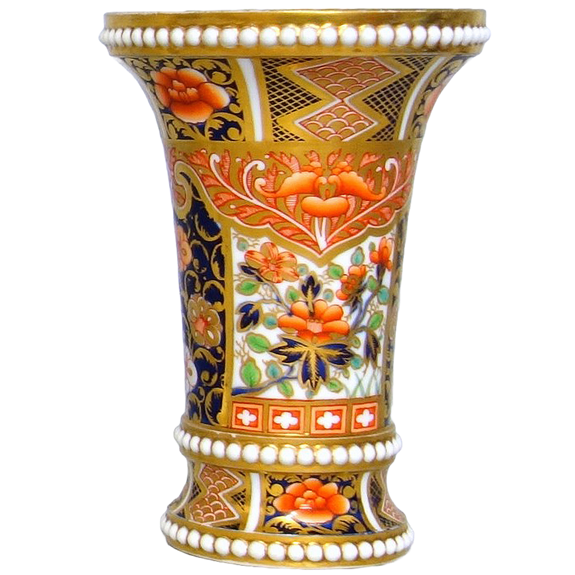 A rare antique Georgian Spode porcelain Imari hand painted Spill Vase C.1810