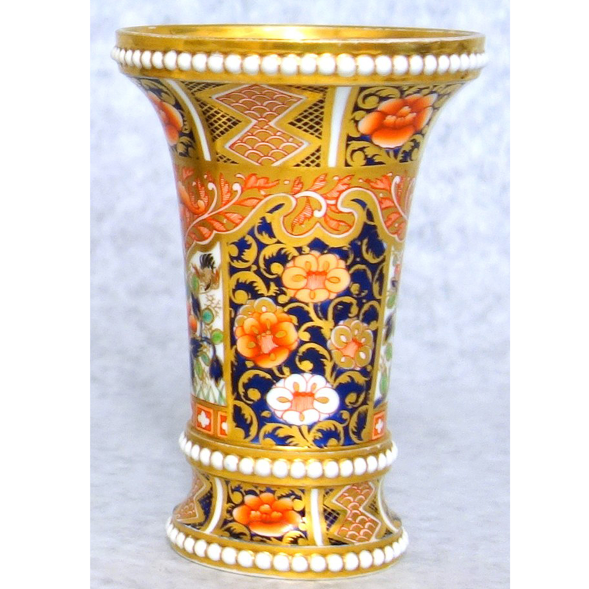 A rare antique Georgian Spode porcelain Imari hand painted Spill Vase C.1810