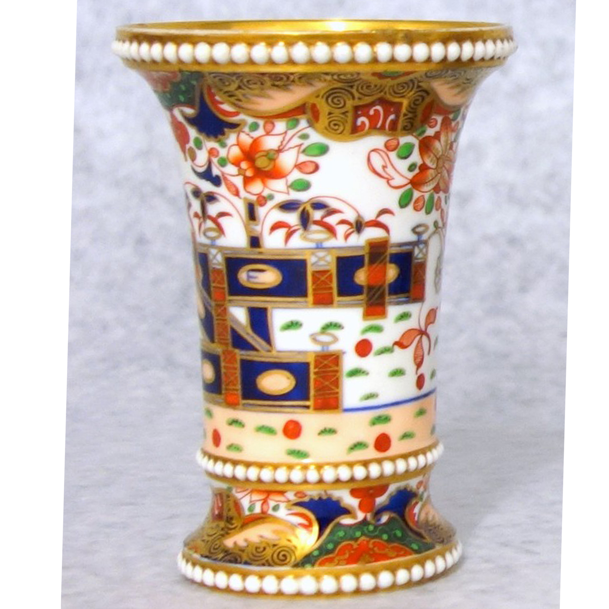 Antique Georgian Spode porcelain Japanese Imari hand painted Spill Vase C.1810