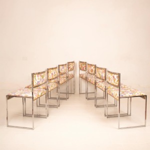 "SQ-AL" chairs by Willy Rizzo for Maison Willy Rizzo 1970