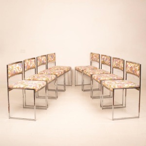 "SQ-AL" chairs by Willy Rizzo for Maison Willy Rizzo 1970