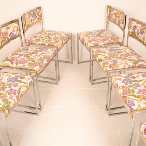 "SQ-AL" chairs by Willy Rizzo for Maison Willy Rizzo 1970