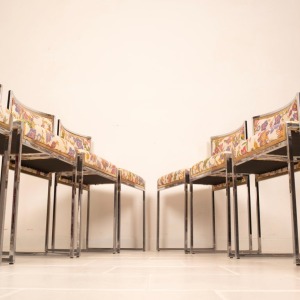 "SQ-AL" chairs by Willy Rizzo for Maison Willy Rizzo 1970