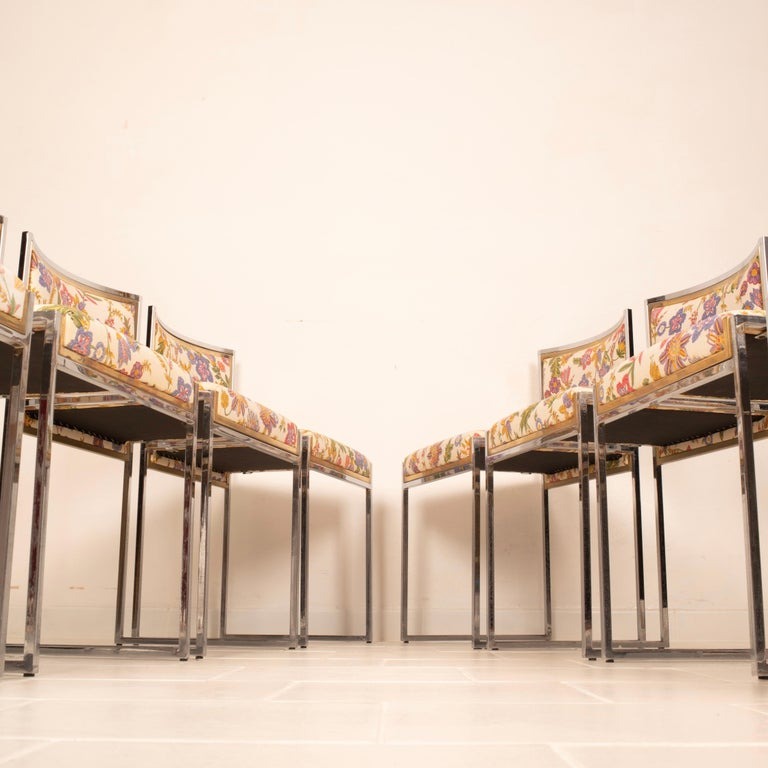 "SQ-AL" chairs by Willy Rizzo for Maison Willy Rizzo 1970