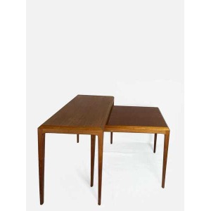 Two Teak Side Tables Designed By Johannes Andersen And Manufactured By Sikeborg In Denmark In The 1960s. Mid Century Furniture, Vintage