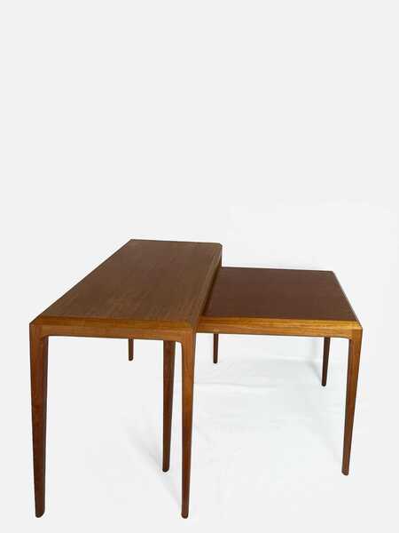 Two Teak Side Tables Designed By Johannes Andersen And Manufactured By Sikeborg In Denmark In The 1960s. Mid Century Furniture, Vintage