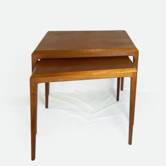 Two Teak Side Tables Designed By Johannes Andersen And Manufactured By Sikeborg In Denmark In The 1960s. Mid Century Furniture, Vintage