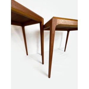 Two Teak Side Tables Designed By Johannes Andersen And Manufactured By Sikeborg In Denmark In The 1960s. Mid Century Furniture, Vintage