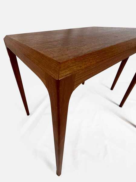 Two Teak Side Tables Designed By Johannes Andersen And Manufactured By Sikeborg In Denmark In The 1960s. Mid Century Furniture, Vintage