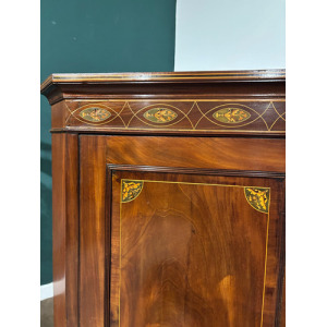 Victorian Mahogany Inlaid Corner Cupboard