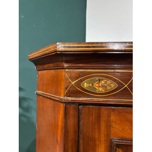 Victorian Mahogany Inlaid Corner Cupboard
