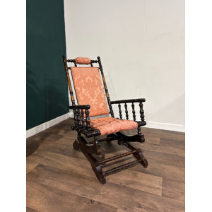 Victorian Upholstered American Style Rocking Chair