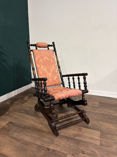 Victorian Upholstered American Style Rocking Chair