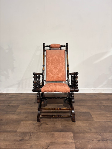 Victorian Upholstered American Style Rocking Chair