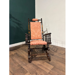Victorian Upholstered American Style Rocking Chair