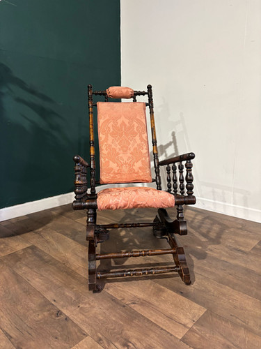Victorian Upholstered American Style Rocking Chair