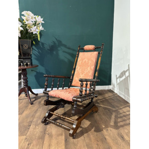 Victorian Upholstered American Style Rocking Chair