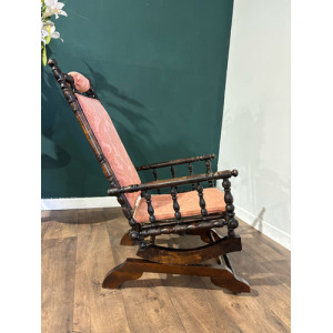 Victorian Upholstered American Style Rocking Chair