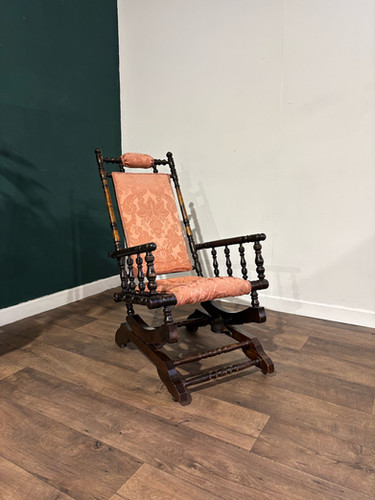 Victorian Upholstered American Style Rocking Chair
