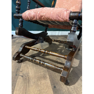Victorian Upholstered American Style Rocking Chair
