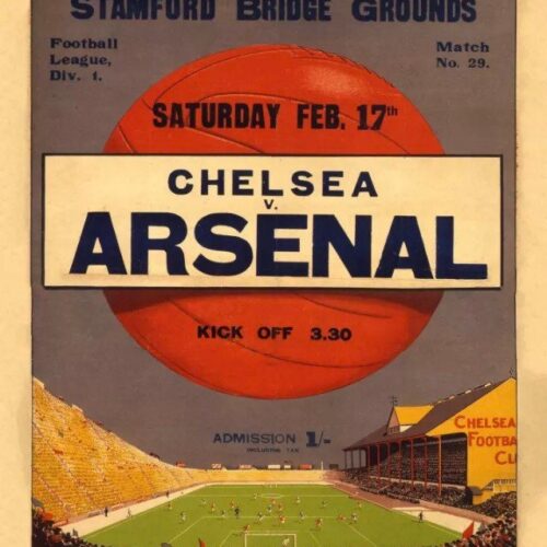Vintage Advertising Poster - London Transport, Chelsea v Arsenal Football Match, 1913