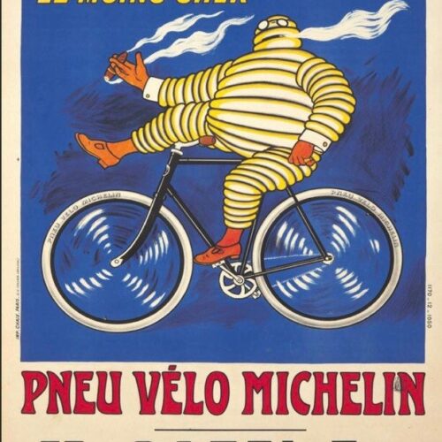 Vintage Advertising Poster - Michelin Pneus Velos, M Gazel, 1912