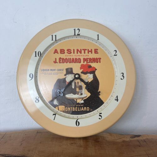 Vintage Art Nouveau Absinthe Pernot Wall Clock