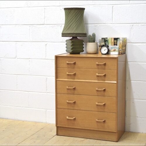vintage chest of drawers G Plan E Gomme light oak mid century danish DELIVERY